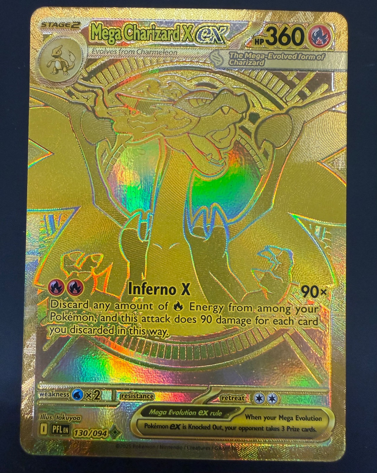 Mega Charizard X ex 130/094 Phantasmal Flames
