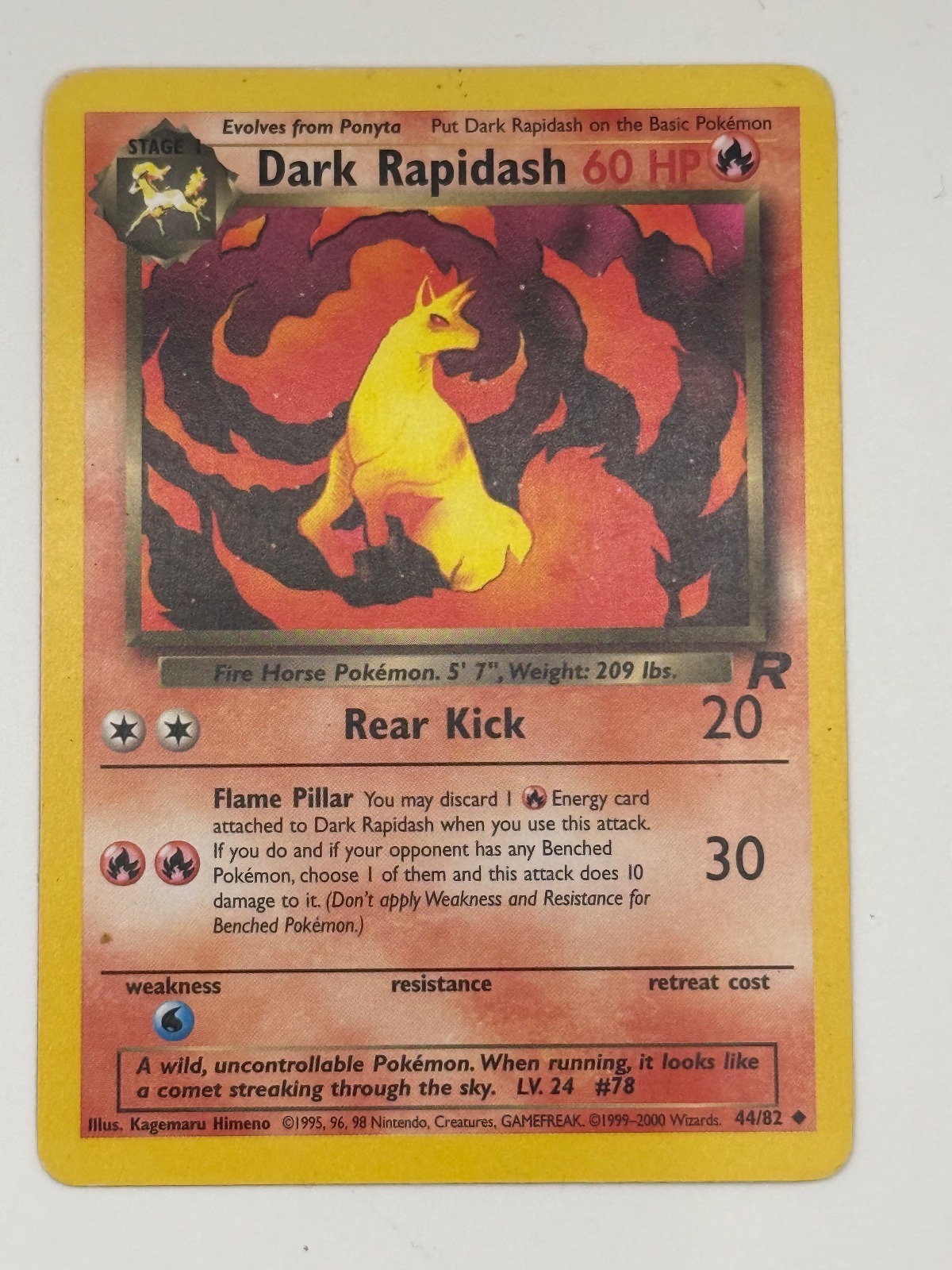 Dark Rapidash 44/82 Team Rocket