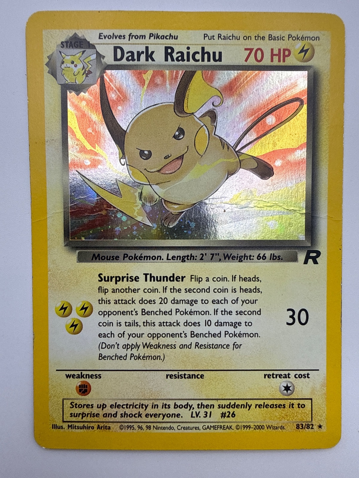 Dark Raichu 83/82 Team Rocket