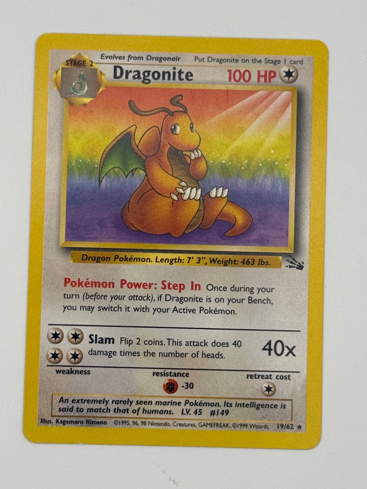 Dragonite 19/62 Fossil