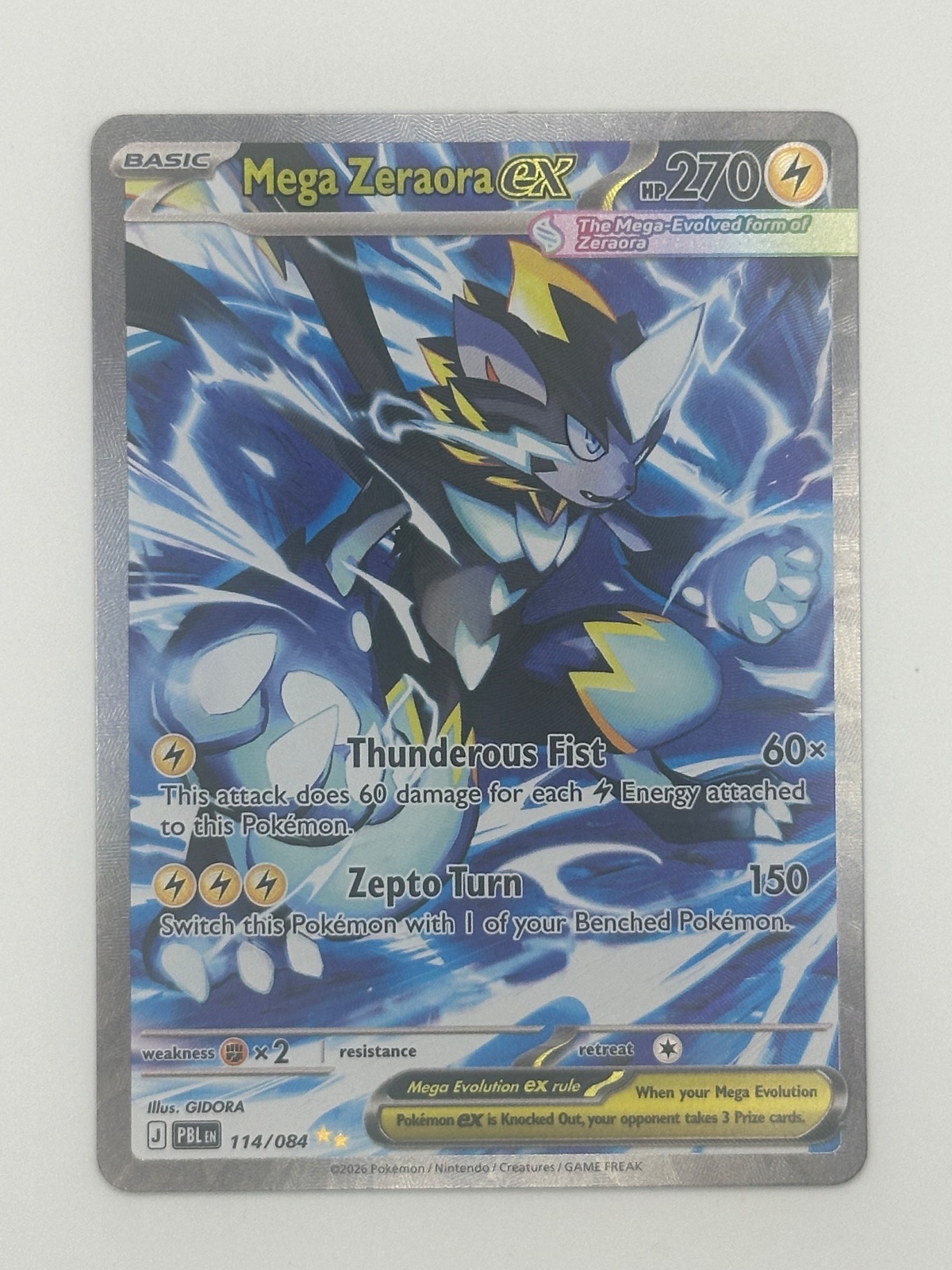 Mega Zeraora ex 114 ME05: Pitch Black