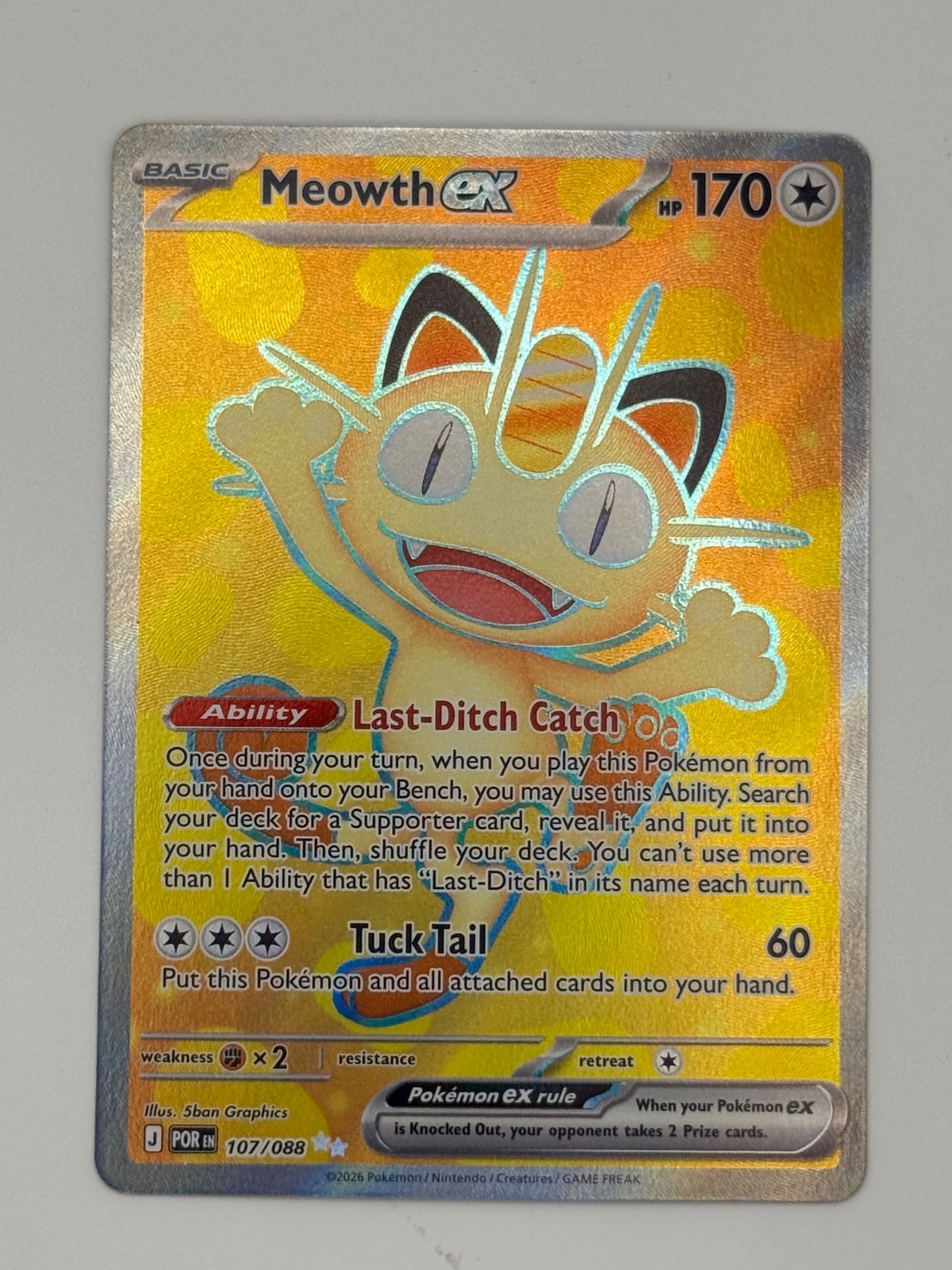 Meowth ex 107/88 Perfect Order
